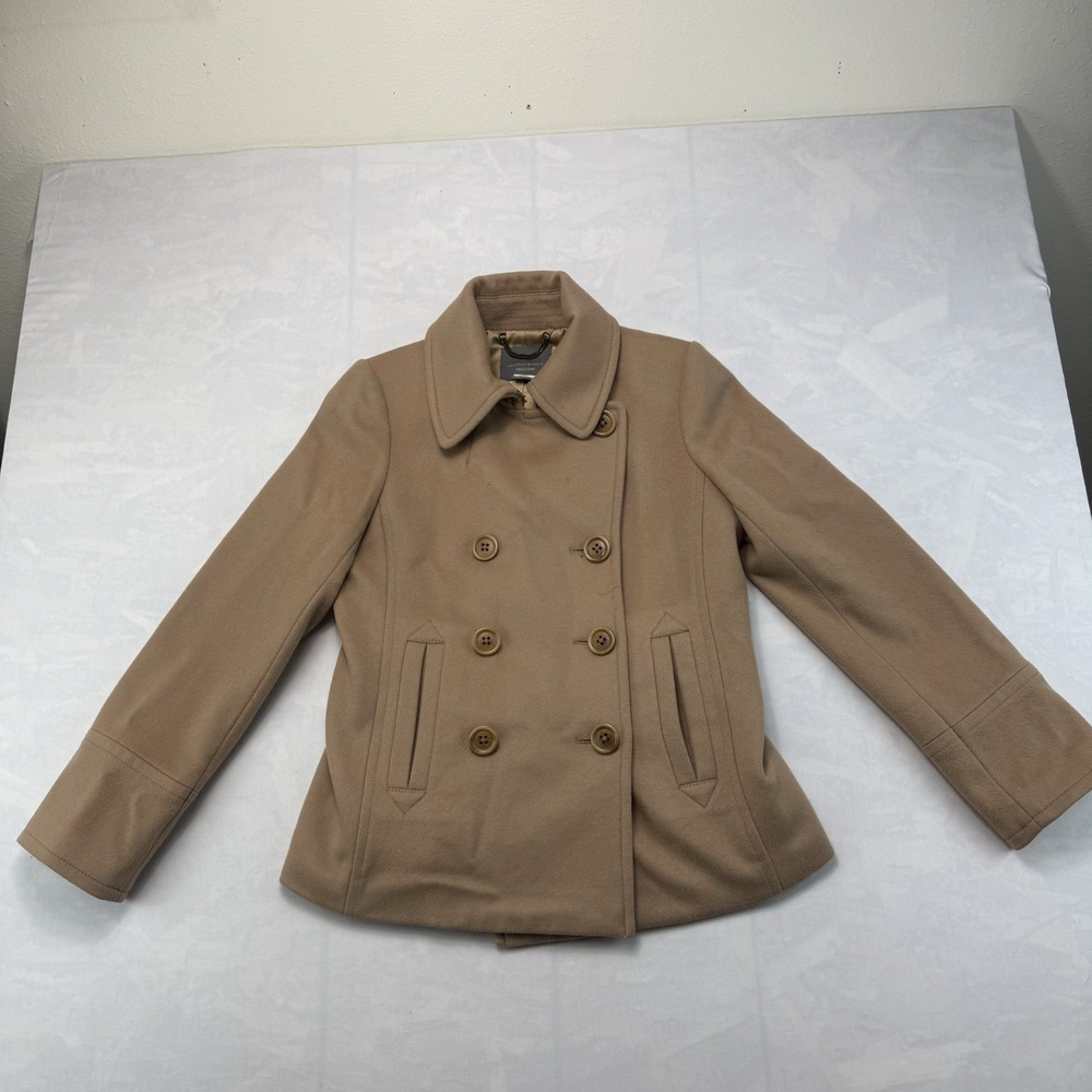 J Crew Peacoat Wool Nello Gori Thinsulate Jacket Womens 6 Tan